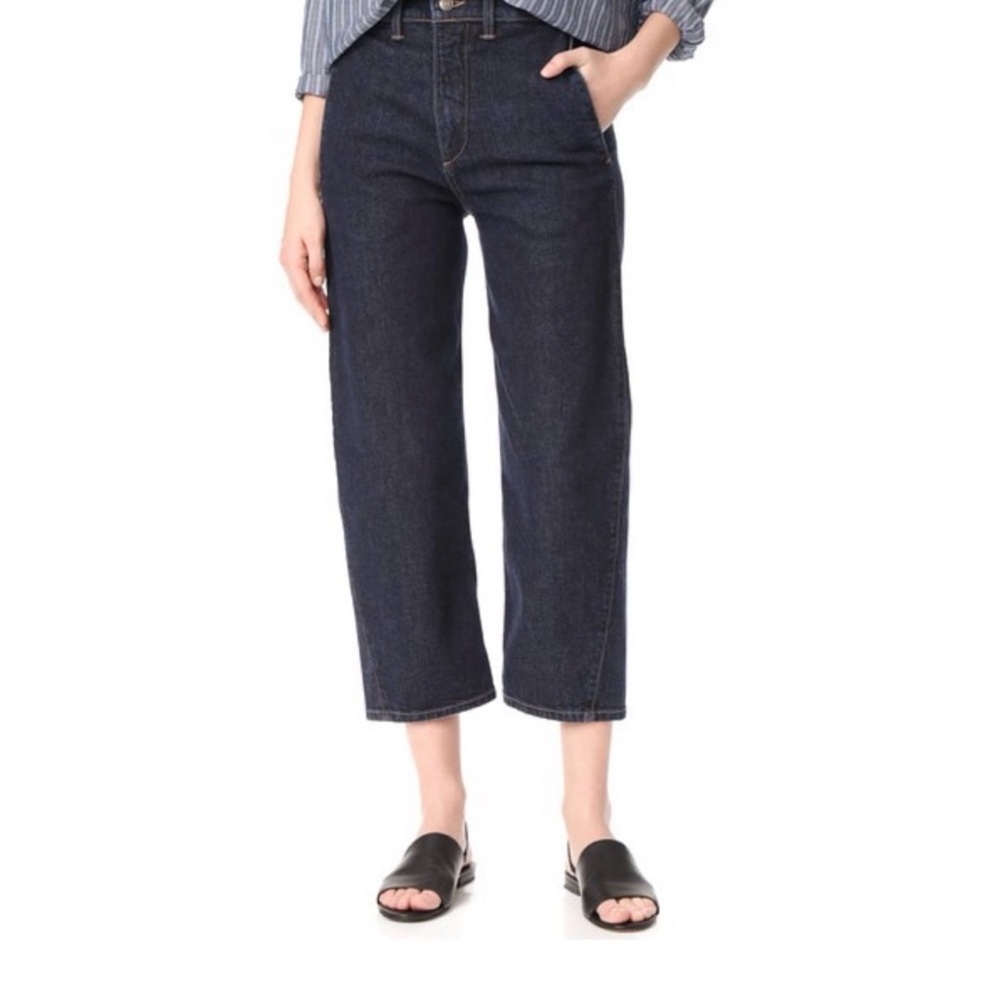 Vince dark wash slight barrel leg (curved) Crop Women’s Jeans